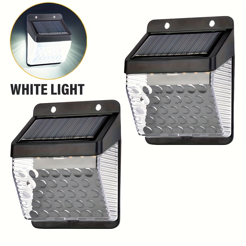 Garden Lighting Decor - ไฟ LED พลังงานแสงอาทิตย์ พร้อมเซ็นเซอร์ตรวจจับความเคลื่อนไหว PIR สำหรับติดผนัง