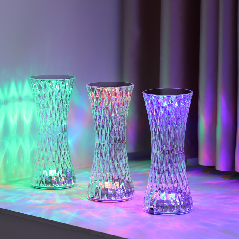 Lighting Decor For Room - โคมไฟตั้งโต๊ะคริสตัลอะคริลิคตกแต่งคริสต์มาส ไฟกลางคืนสำหรับห้องนอน ไฟ LED ข้างเตียง ของขวัญ