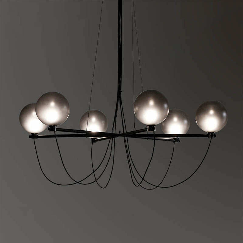 Lighting Home Decor Items - โคมไฟเพดาน LED สไตล์นอร์ดิก โคมไฟระย้าแก้วสำหรับห้องนั่งเล่น ห้องรับประทานอาหาร ห้องทำงาน