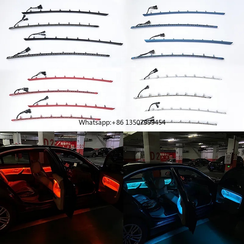 Lighting Decor - ไฟตกแต่งภายในห้องโดยสาร 4 ประตู แบบ LED พร้อมไฟบรรยากาศสีฟ้าและสีส้ม