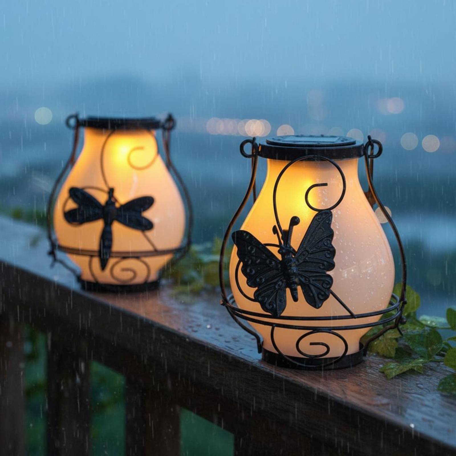 Garden Lighting Decor - โคมไฟผีเสื้อพลังงานแสงอาทิตย์ โคมไฟผีเสื้อกันน้ำ โคมไฟตกแต่งลานบ้าน ใช้งานง่ายสำหรับลานบ้าน