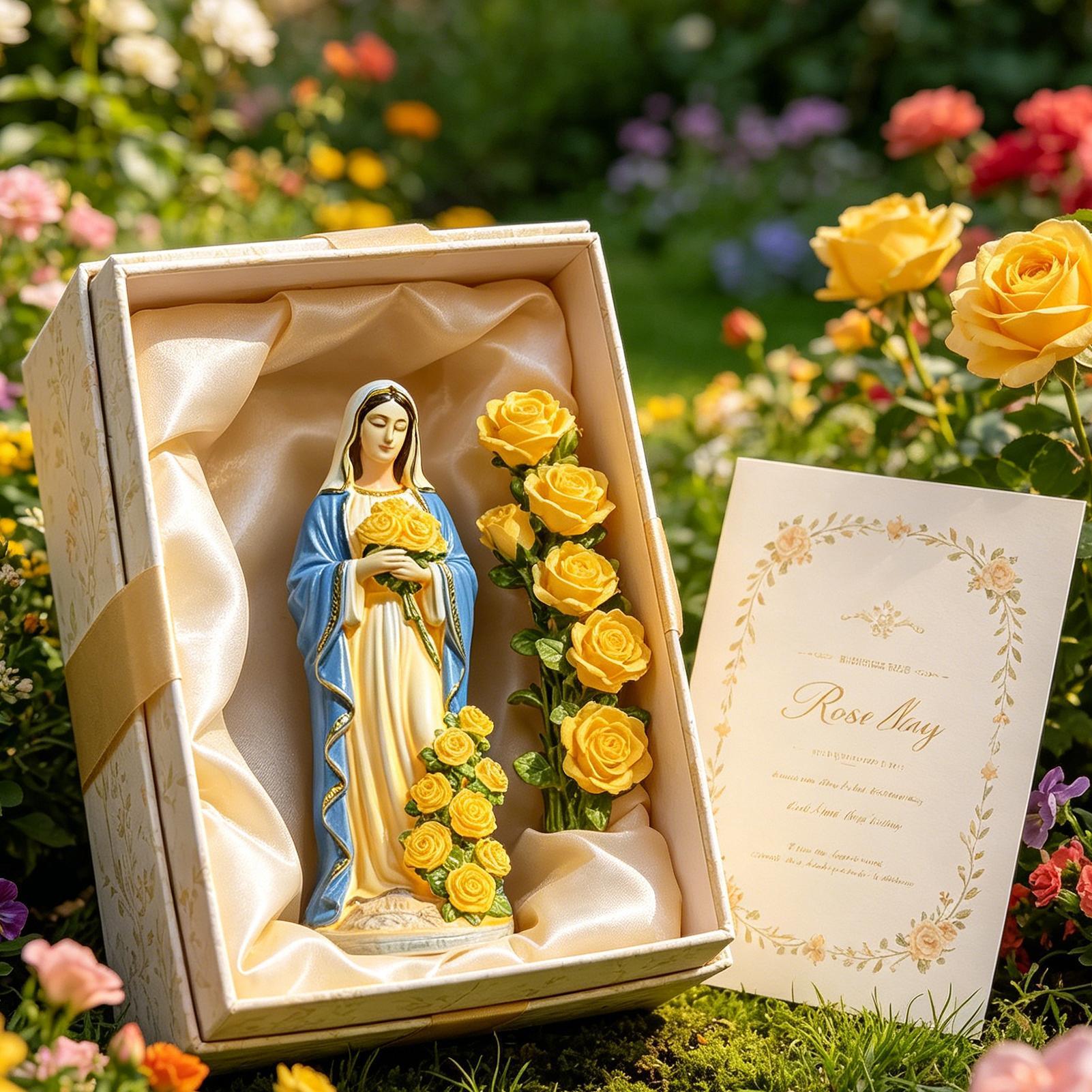 รูปปั้นพระแม่มารีพลังงานแสงอาท - Yard Lighting Decor บทวิจารณ์และราคา