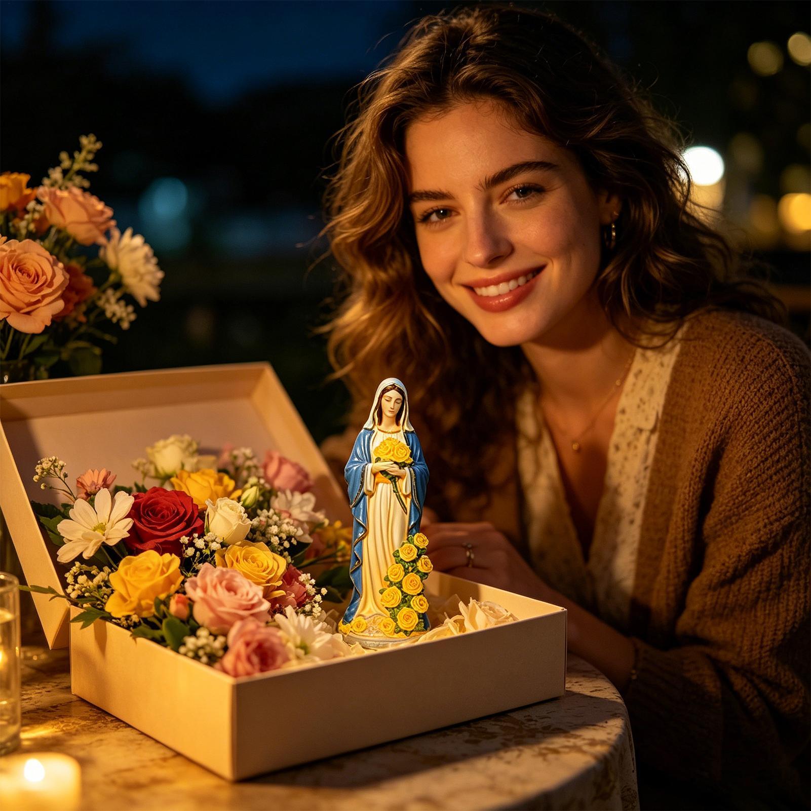 รูปปั้นพระแม่มารีพลังงานแสงอาท - Yard Lighting Decor บทวิจารณ์และราคา