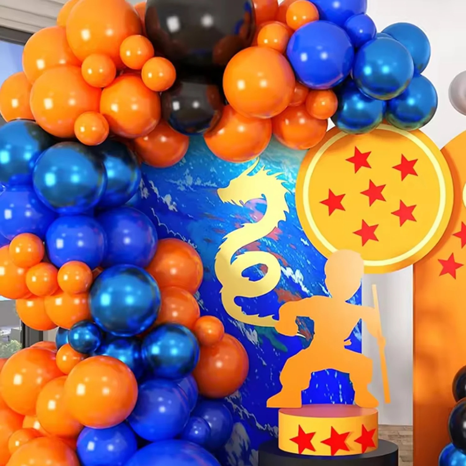 ชุดลูกโป่งยางสีส้มและสีน้ำเงิน - Orange Lighting Decor บทวิจารณ์และราคา