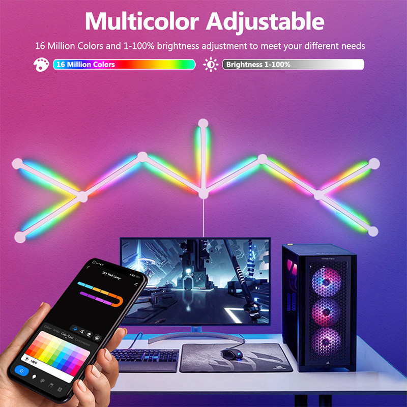 โคมไฟติดผนัง RGB อัจฉริยะ, ไฟ  - Led Lighting Wall Decor บทวิจารณ์และราคา
