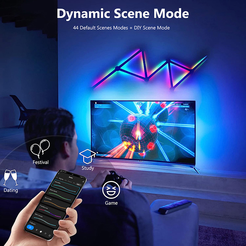 โคมไฟติดผนัง RGB อัจฉริยะ, ไฟ  - Led Lighting Wall Decor บทวิจารณ์และราคา