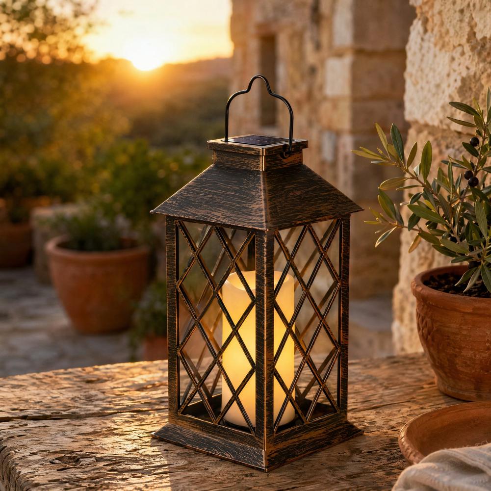 โคมไฟพลังงานแสงอาทิตย์แบบย้อนย - Garden Lighting Decor บทวิจารณ์และราคา