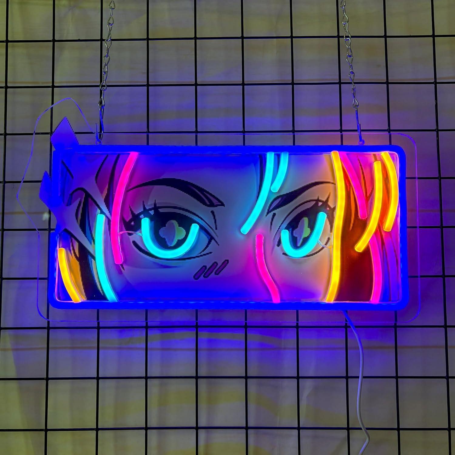 ป้ายไฟนีออนรูปดวงตาสีสันสดใส ไ - Led Lighting Wall Decor บทวิจารณ์และราคา