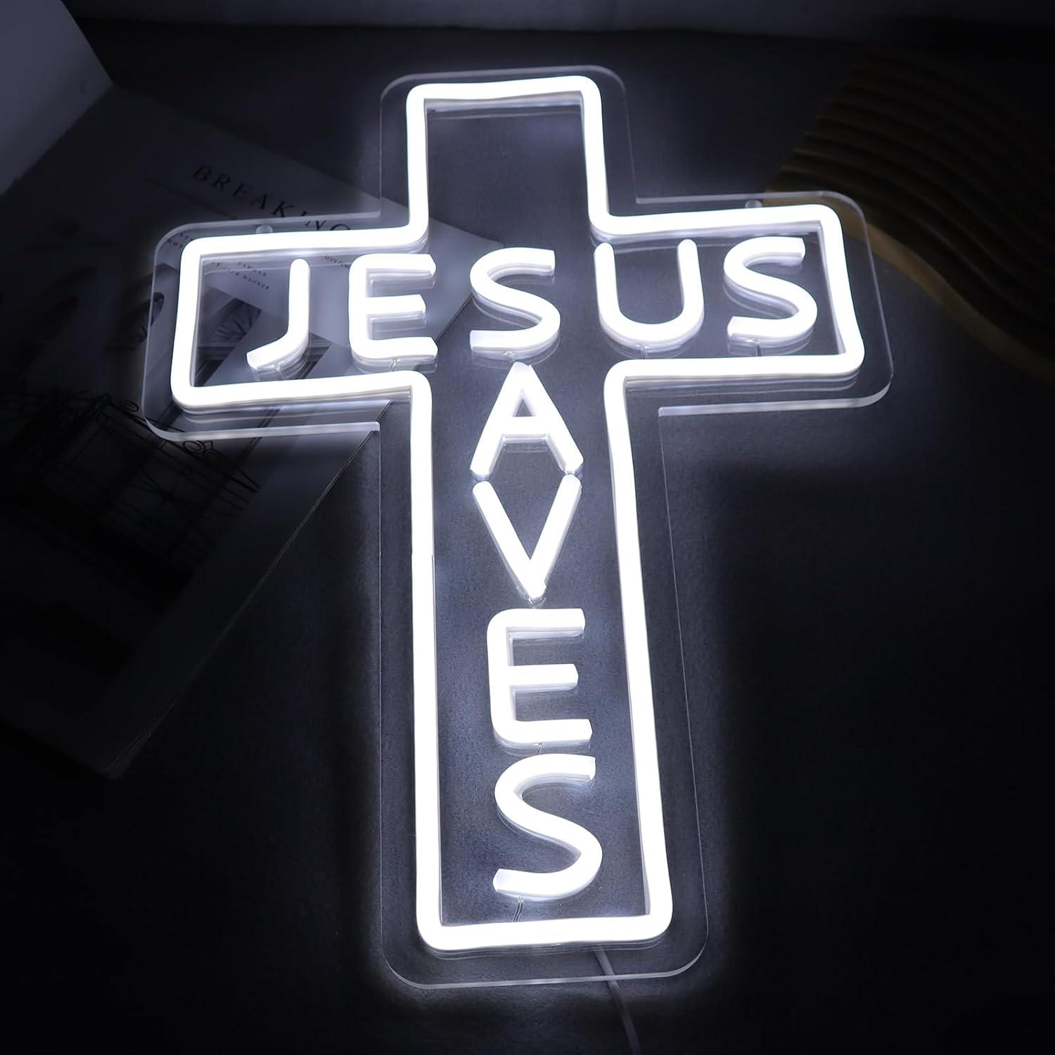 ป้ายไฟนีออนรูปกางเขนพระเยซู พร - Led Lighting Wall Decor บทวิจารณ์และราคา