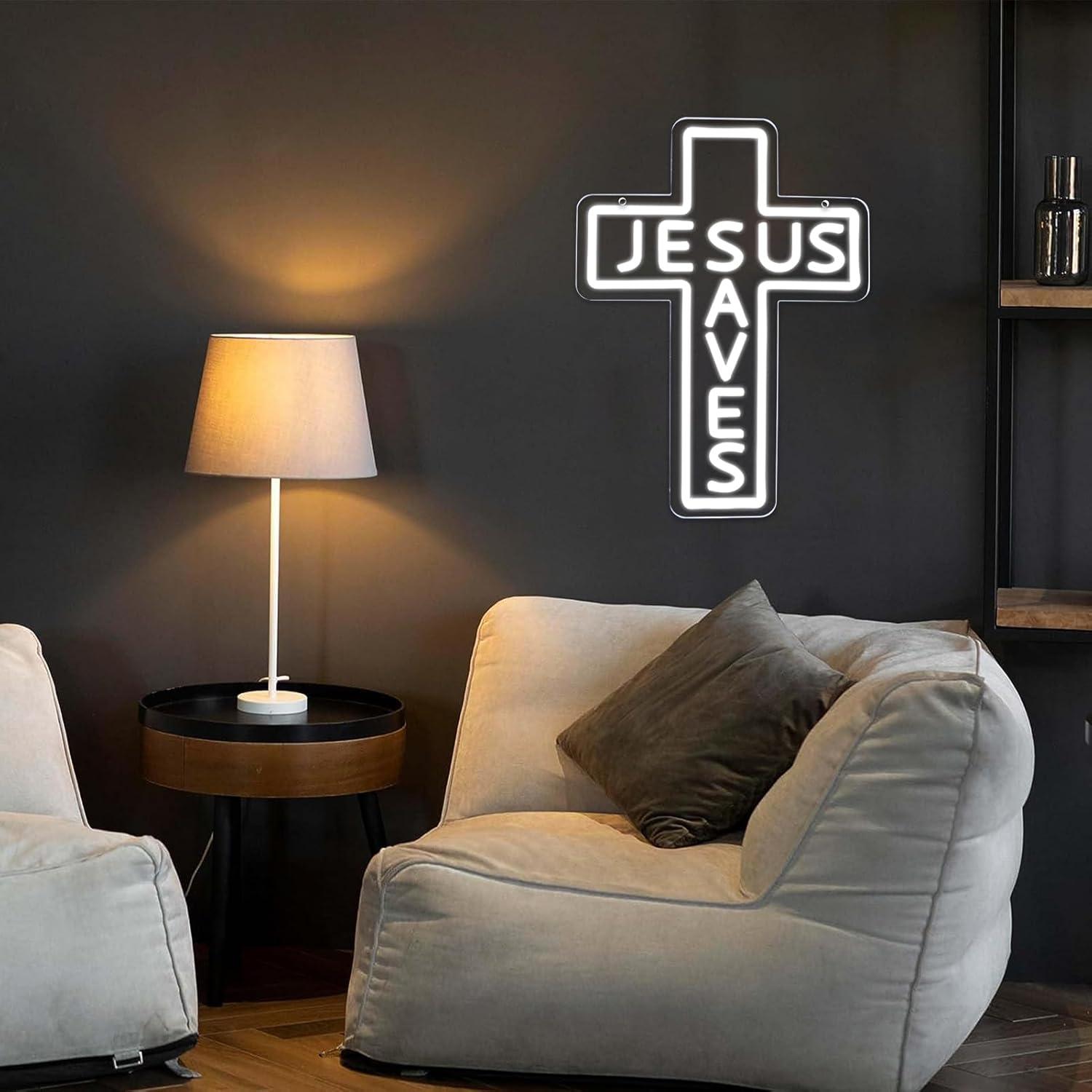 ป้ายไฟนีออนรูปกางเขนพระเยซู พร - Led Lighting Wall Decor บทวิจารณ์และราคา