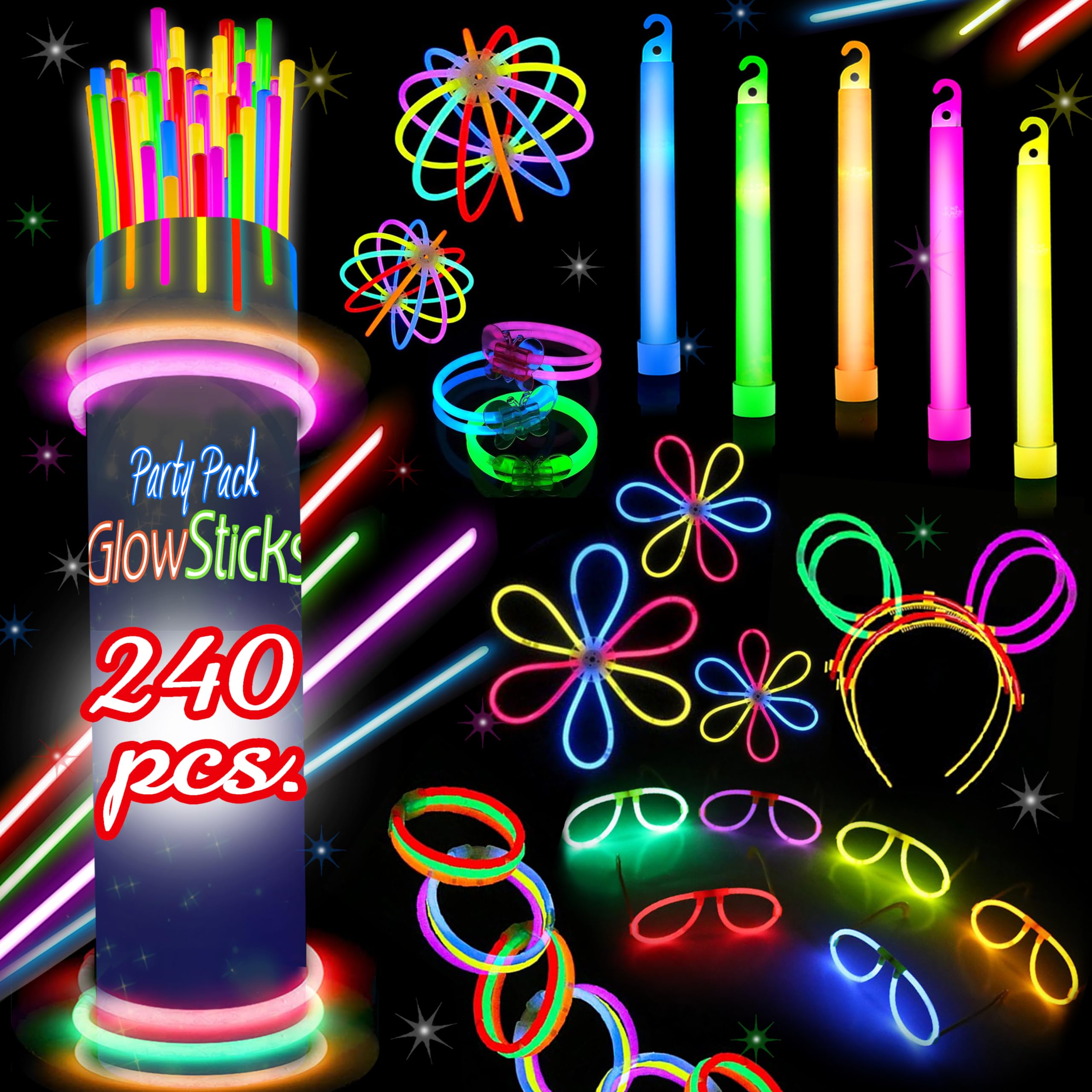 ชุดแท่งไฟเรืองแสง 240 แท่งสำหร - Lighting Decor And More บทวิจารณ์และราคา