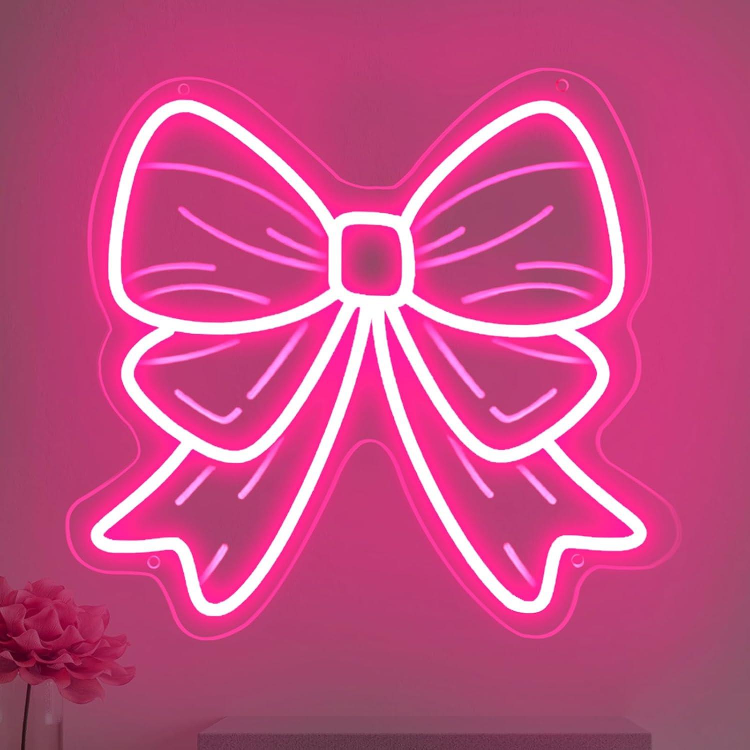 ป้ายไฟนีออนรูปโบว์ ไฟ LED ปรับ - Led Lighting Wall Decor บทวิจารณ์และราคา