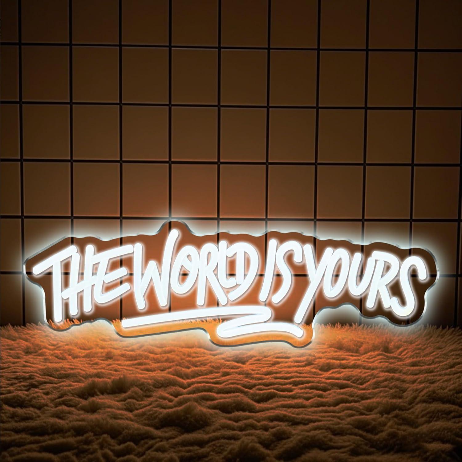 ป้ายไฟนีออน The World is Yours - Led Lighting Wall Decor บทวิจารณ์และราคา