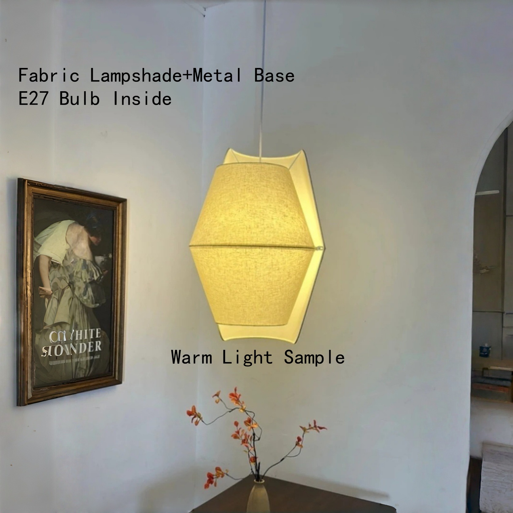 โคมไฟแขวนสไตล์ญี่ปุ่น E27 โคมไ - Lighting Home Decor Items บทวิจารณ์และราคา