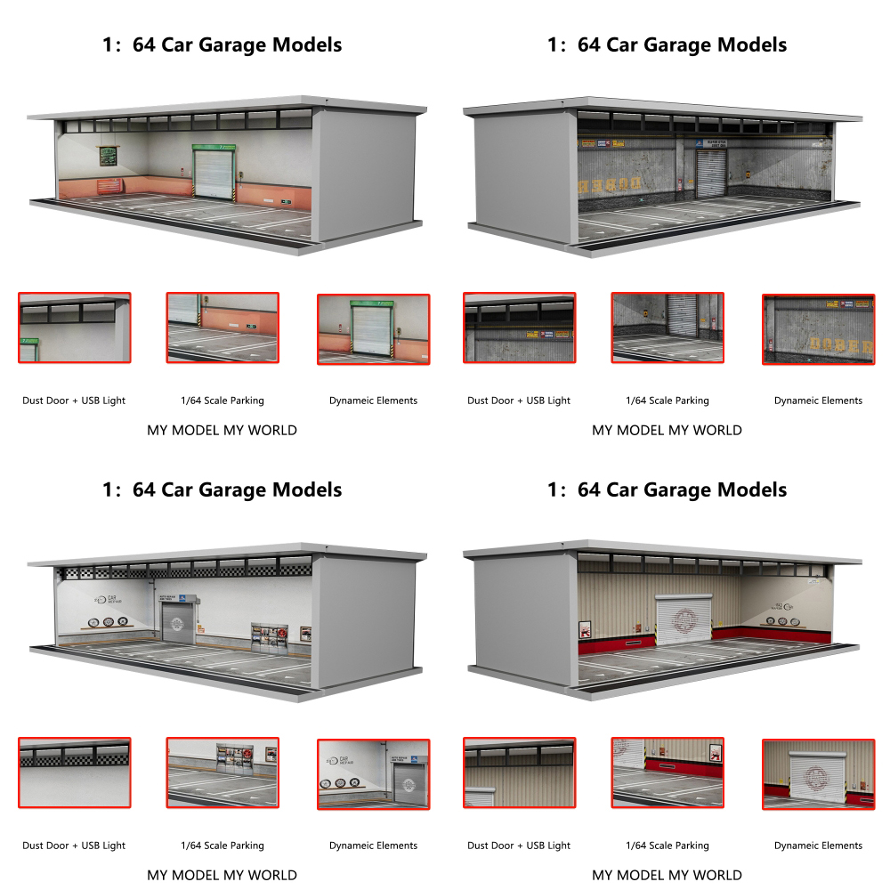 โมเดลโรงจอดรถจำลองขนาด 1/64 พร - Lighting Decor And More บทวิจารณ์และราคา